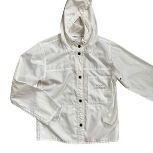 Vintage Tommy Hilfiger White Hooded Anorak Jacket Windbreaker